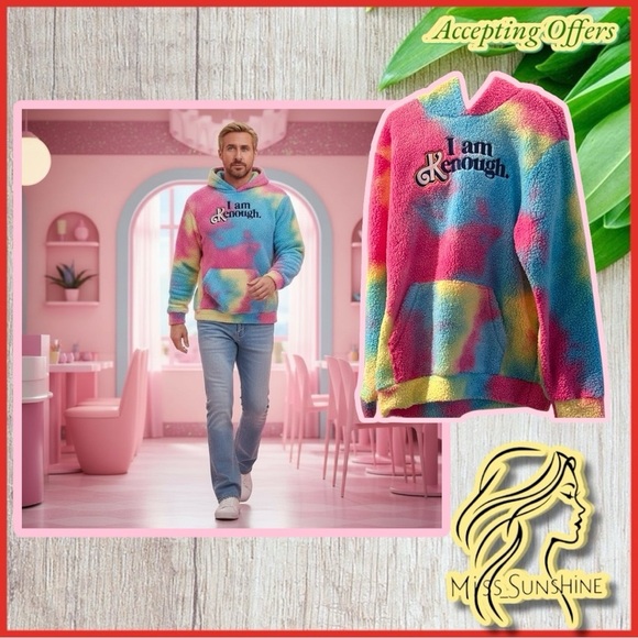 Barbie Other - I am Kenough - Sz M - Barbie Movie - Ken Hoodie multicolor - very sexy on man 😉